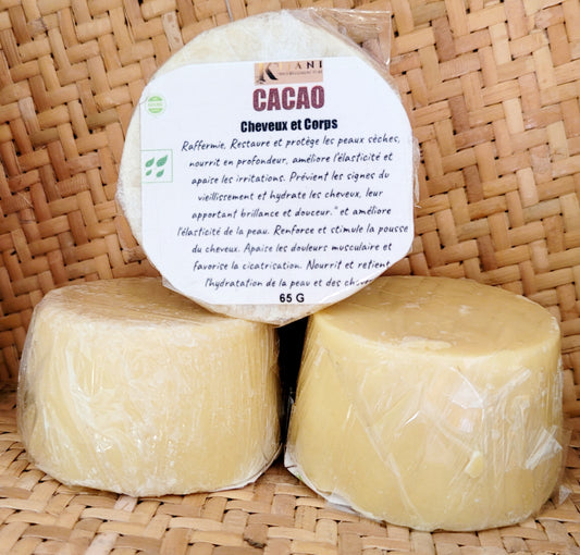Beurre de cacao - Lot de 3 x 65 G