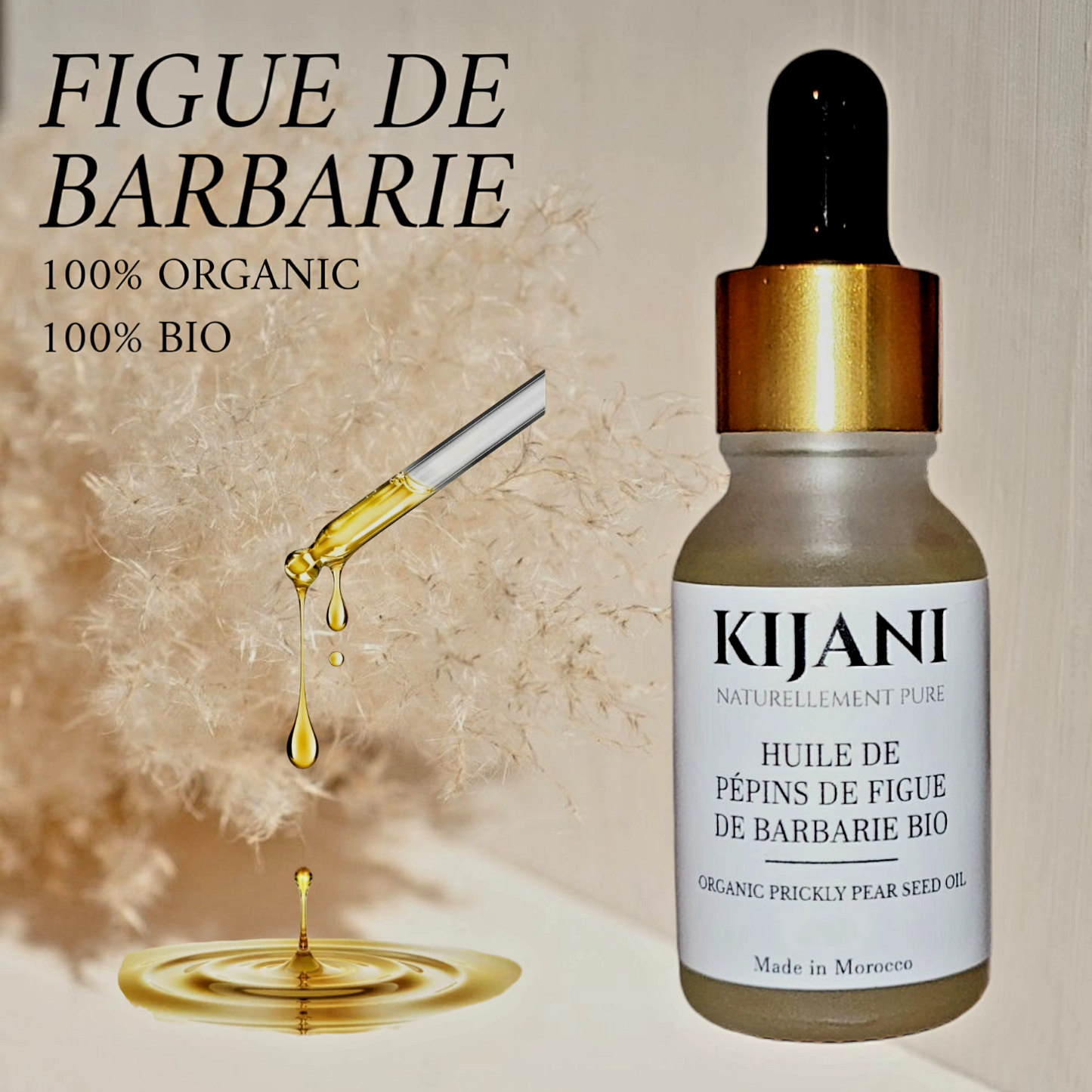 Huile de Pépins de Figue de Barbarie Bio